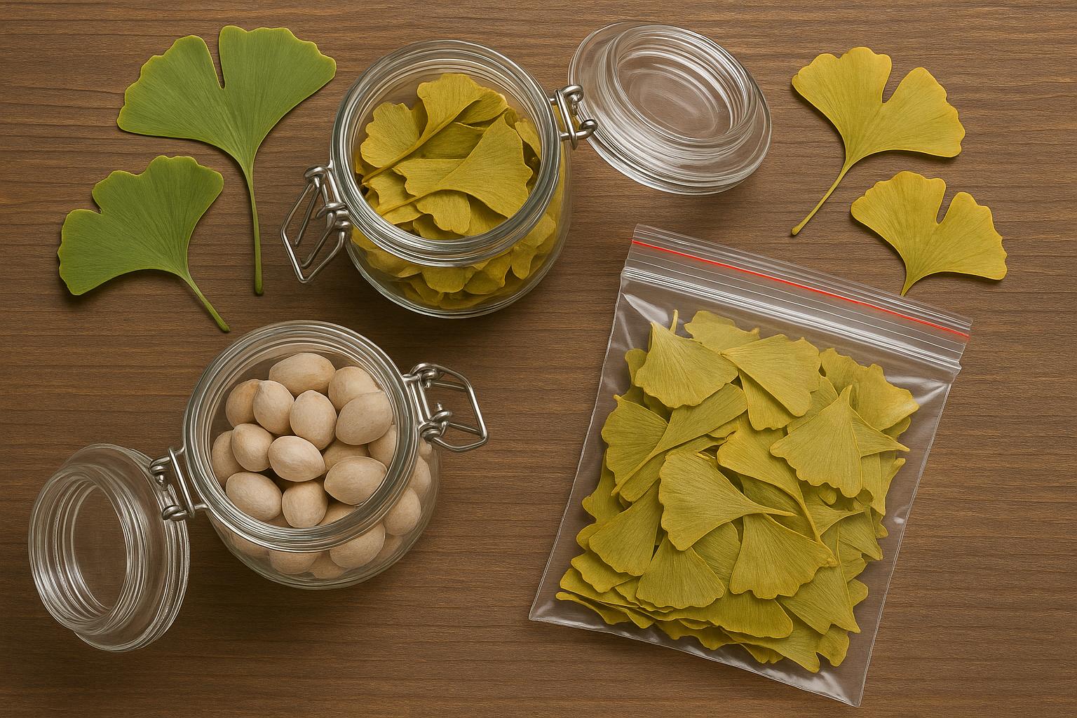 How to Store and Preserve Ginkgo biloba Leaves and Seeds