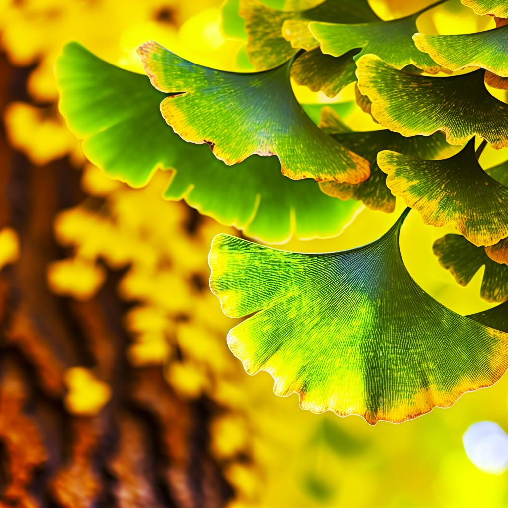 The Unique Fan-Shaped Leaves of Ginkgo biloba